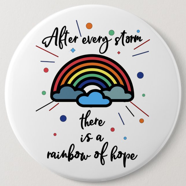 Badge Rond 15,2 Cm Arc-en-ciel de l'espoir (Devant)