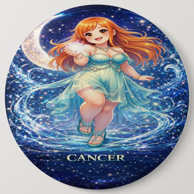 Badge Rond 15,2 Cm Archive Galaxy: Cancer Moon Guardian (Devant)