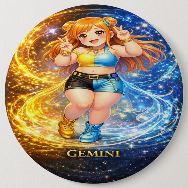 Badge Rond 15,2 Cm Archive Galaxy: Gemini Vocal Twins (Devant)