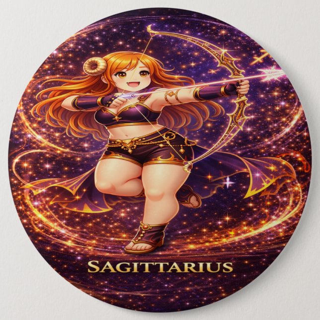 Badge Rond 15,2 Cm Archive Galaxy : Sagittaire Archer (Devant)