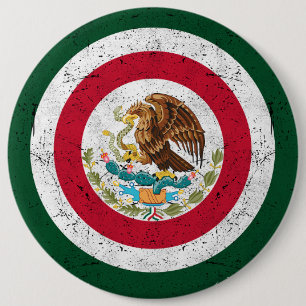 Badge Rond 15,2 Cm Armoiries du Mexique Rétro