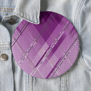 Badge Rond 15,2 Cm Arrière - plan de bandes diagonales 8