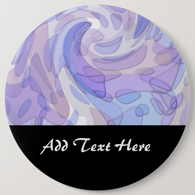 Badge Rond 15,2 Cm Art abstrait moderne violet (Devant)
