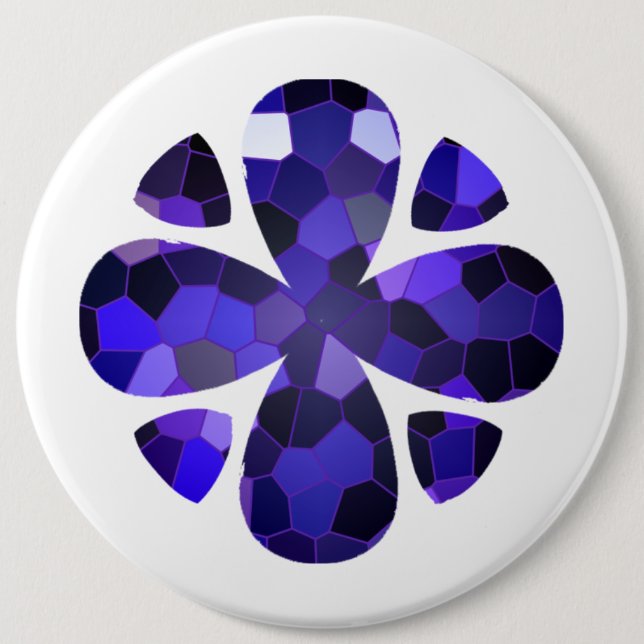 Badge Rond 15,2 Cm Art couleur, bleu (Devant)