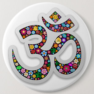 Badge Rond 15,2 Cm Art du symbole floral Namaste