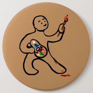 Badge Rond 15,2 Cm Artiste au travail