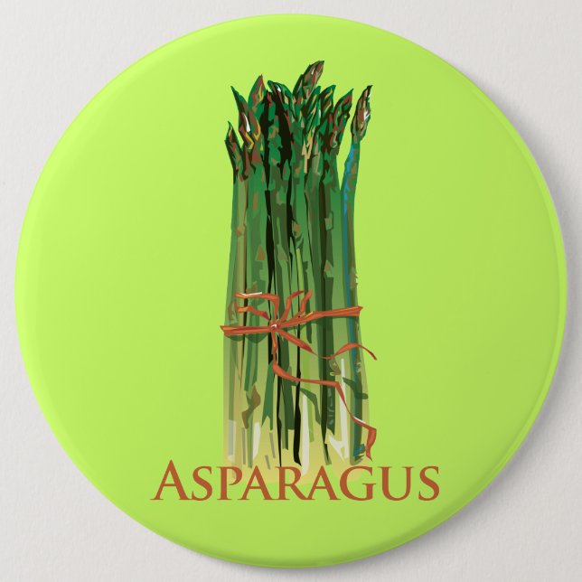 Badge Rond 15,2 Cm Asperge verte (Devant)