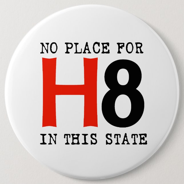 Badge Rond 15,2 Cm Aucun endroit pour H8 (Devant)