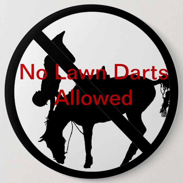Badge Rond 15,2 Cm Aucuns dards de pelouse permis (Devant)