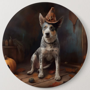 Badge Rond 15,2 Cm Australie Citrouilles de bétail Halloween effroi