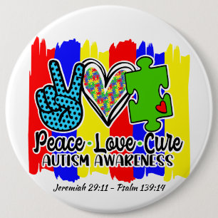 Badge Rond 15,2 Cm Autisme : Bouton rond