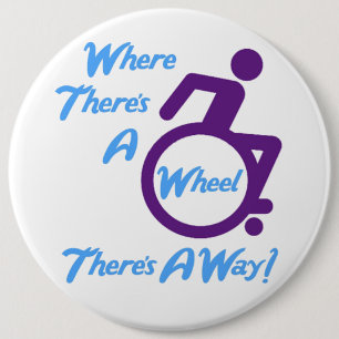 Badge Rond 15,2 Cm Autour du fond de 6 pouces - où il y a une roue