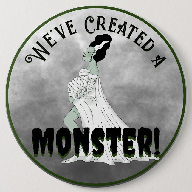 Badge Rond 15,2 Cm Baby Frankenstein Shower (Devant)