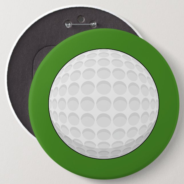 Badge Rond 15,2 Cm Bal de golf (Devant & derrière)