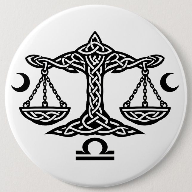 Badge Rond 15,2 Cm    Balance de la Balance celtique par BurnsInHell (Devant)