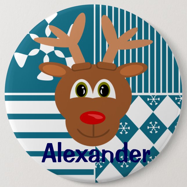 Badge Rond 15,2 Cm Balise d'entreposage personnalisé des rennes de No (Devant)