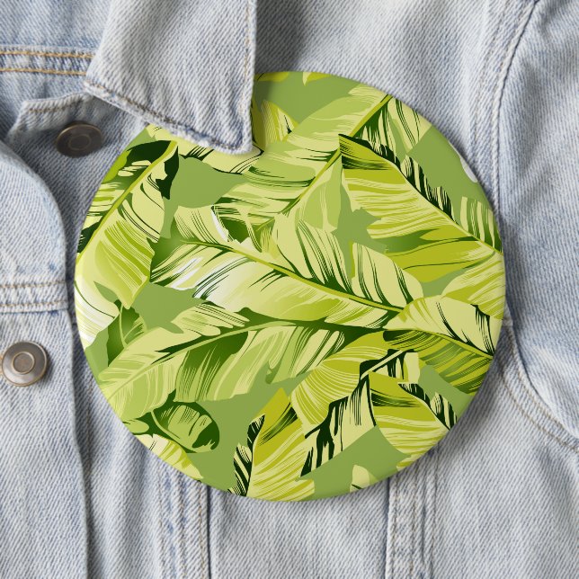 Badge Rond 15,2 Cm Banane Feuille 5 (En situation)