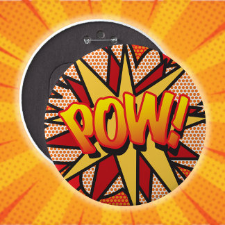 Badge Rond 15,2 Cm Bande dessinée cool art pop POW