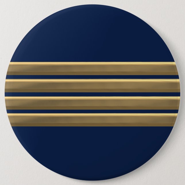 Badge Rond 15,2 Cm Bandes d'or du capitaine (Devant)