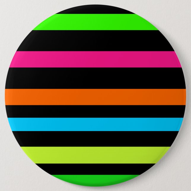 Badge Rond 15,2 Cm Bandes néon (Devant)