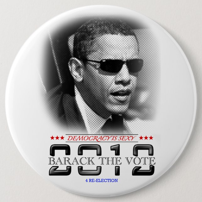 Badge Rond 15,2 Cm Barack Obama (Devant)
