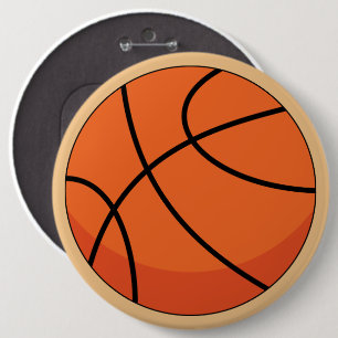 Badge Rond 15,2 Cm Basket-ball