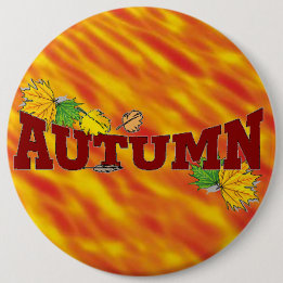 Badge Rond 15,2 Cm Beauté d'Automne -