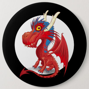 Badge Rond 15,2 Cm Bébé mignon Dragon