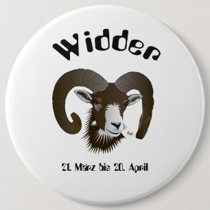 Badge Rond 15,2 Cm Bélier