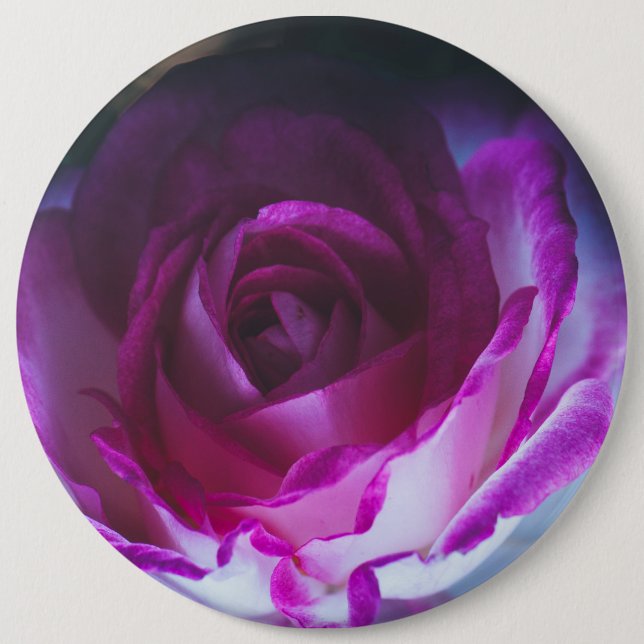 Badge Rond 15,2 Cm Belle fleur rose (Devant)