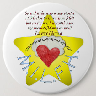 Badge Rond 15,2 Cm Belle-mère de bouton de ciel