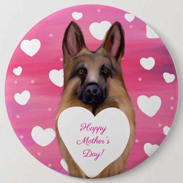 Badge Rond 15,2 Cm Berger Allemand (Devant)