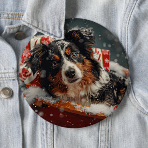 Badge Rond 15,2 Cm Berger Australien de Noël Festif