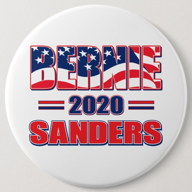 Badge Rond 15,2 Cm Bernie Sanders pour le président 2020 (Devant)