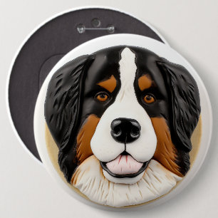 Badge Rond 15,2 Cm Bernois Mountain Dog 3D inspiré