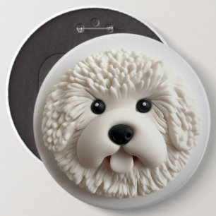 Badge Rond 15,2 Cm Bichon Frise Dog 3D inspiré