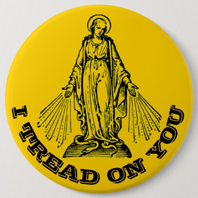 Badge Rond 15,2 Cm Bienheureuse Vierge Mère Marie Catholique Religieu (Devant)