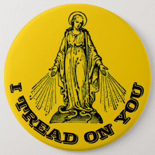 Badge Rond 15,2 Cm Bienheureuse Vierge Mère Marie Catholique Religieu