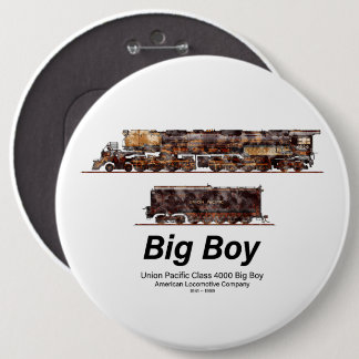 Badge Rond 15,2 Cm Big Boy Train à vapeur Vintage Locomotive américai