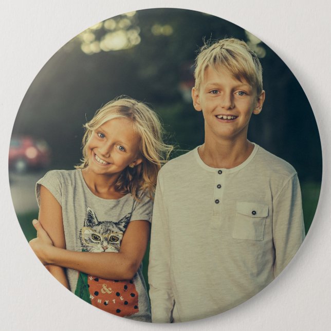 Badge Rond 15,2 Cm Big custom photo button (Devant)