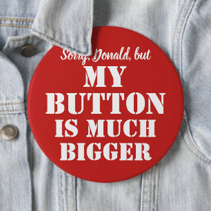 Badge Rond 15,2 Cm Big Red Button sarcasme - personnalisable
