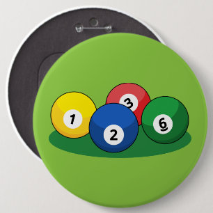 Badge Rond 15,2 Cm Billard Billard Ballons de billard