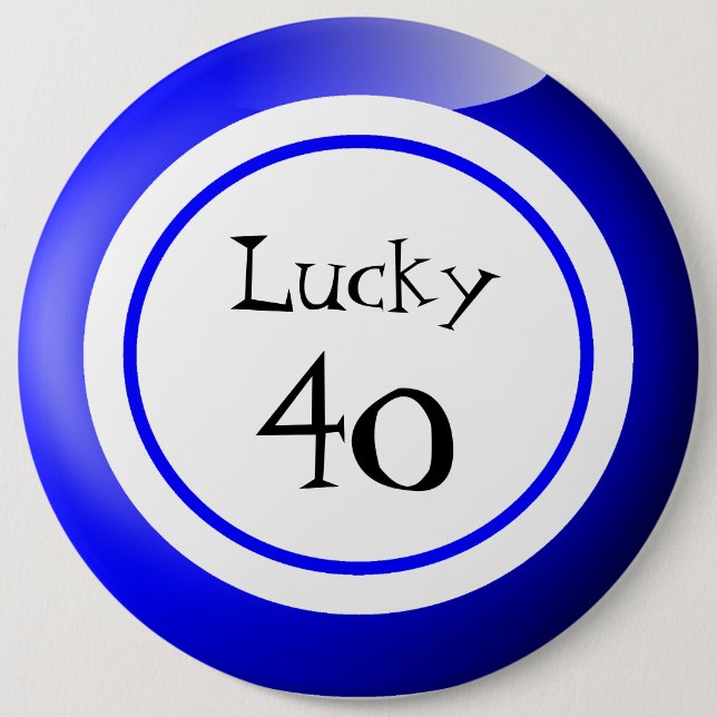 Badge Rond 15,2 Cm Bingo Balls Lucky Numéros Amusants (Devant)