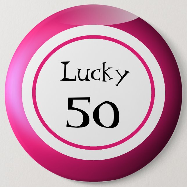 Badge Rond 15,2 Cm Bingo Balls Lucky Numéros Amusants (Devant)
