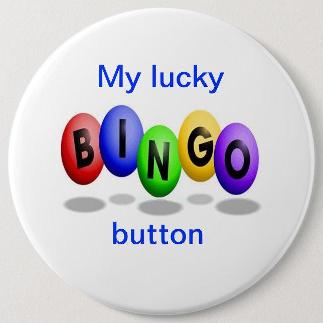 Badge Rond 15,2 Cm Bingo Lucky (Devant)