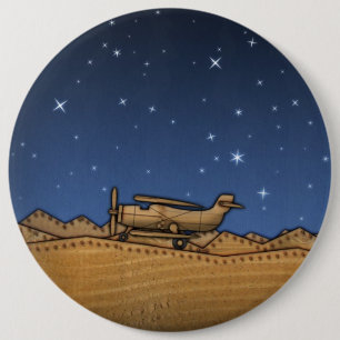 Badge Rond 15,2 Cm Biplan