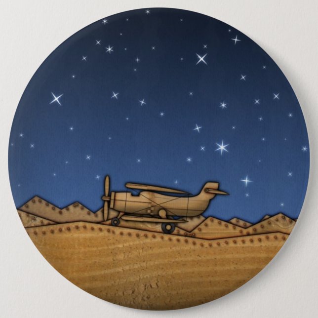 Badge Rond 15,2 Cm Biplan (Devant)