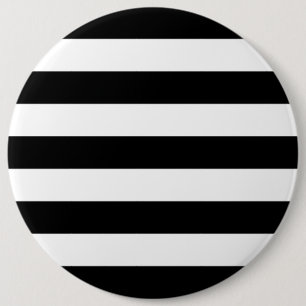 Badge Rond 15,2 Cm Black And White Stripes Stylish