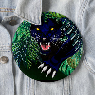 Badge Rond 15,2 Cm Black Panther Spirit of the Jungle