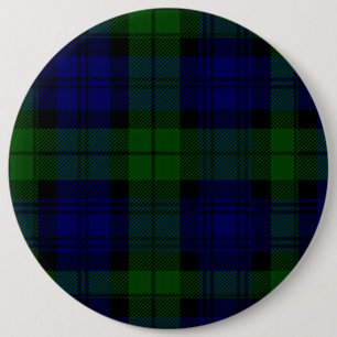 Badge Rond 15,2 Cm Black Watch clan tartan bleu vert plaid